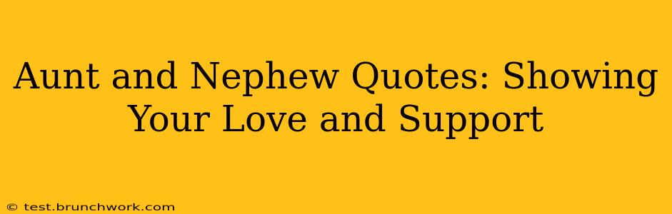 Aunt and Nephew Quotes: Showing Your Love and Support
