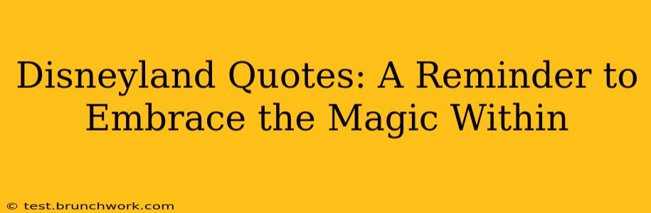 Disneyland Quotes: A Reminder to Embrace the Magic Within