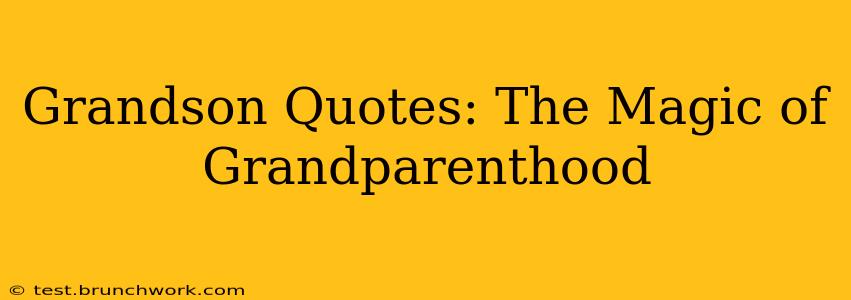 Grandson Quotes: The Magic of Grandparenthood