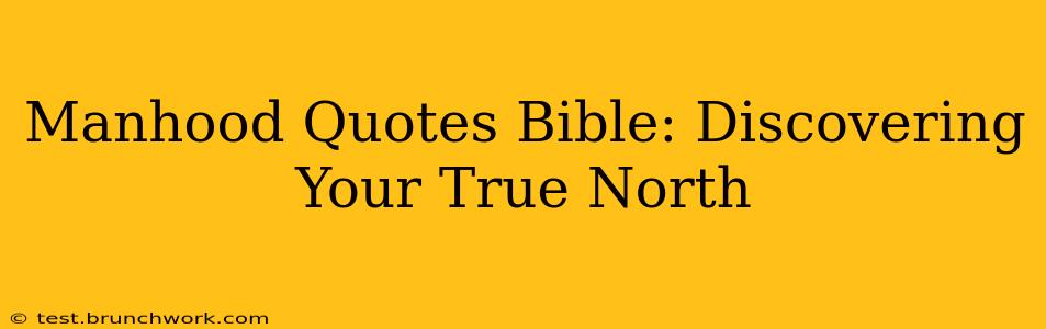 Manhood Quotes Bible: Discovering Your True North