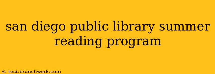 san diego public library summer reading program