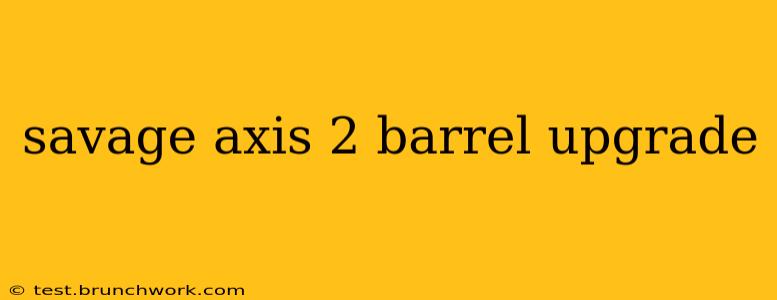 savage axis 2 barrel upgrade