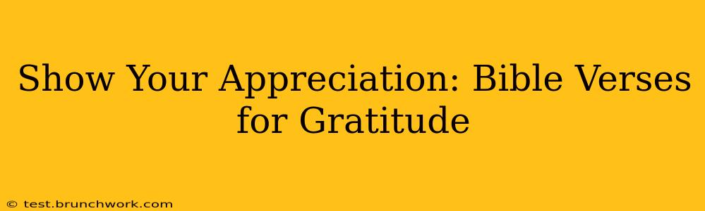 Show Your Appreciation: Bible Verses for Gratitude