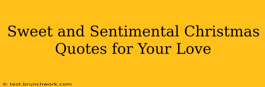 Sweet and Sentimental Christmas Quotes for Your Love