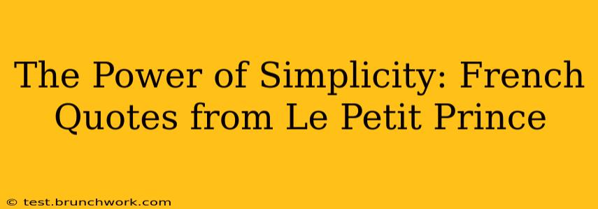 The Power of Simplicity: French Quotes from Le Petit Prince