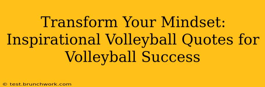 Transform Your Mindset: Inspirational Volleyball Quotes for Volleyball Success